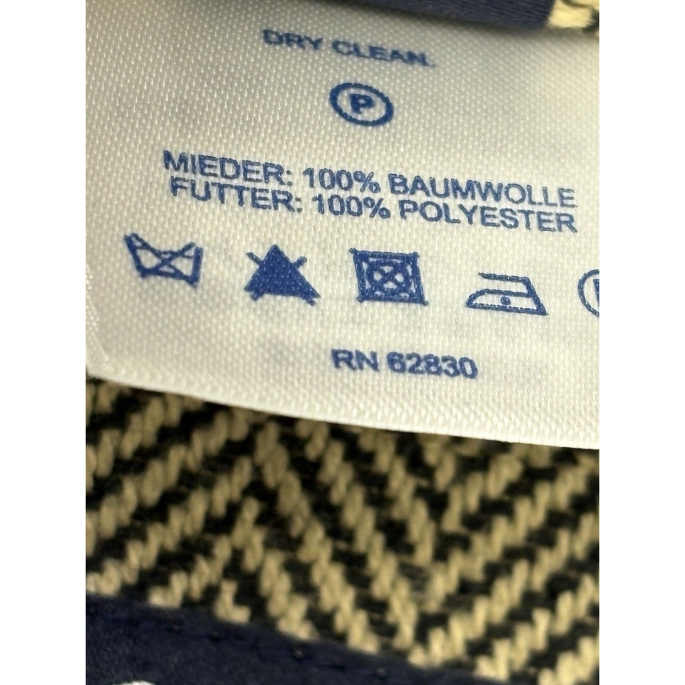 Lands End Beige/Black Herringbone Cotton Tweed Hunting Jacket Sport Coat 42R EUC - Picture 16 of 16